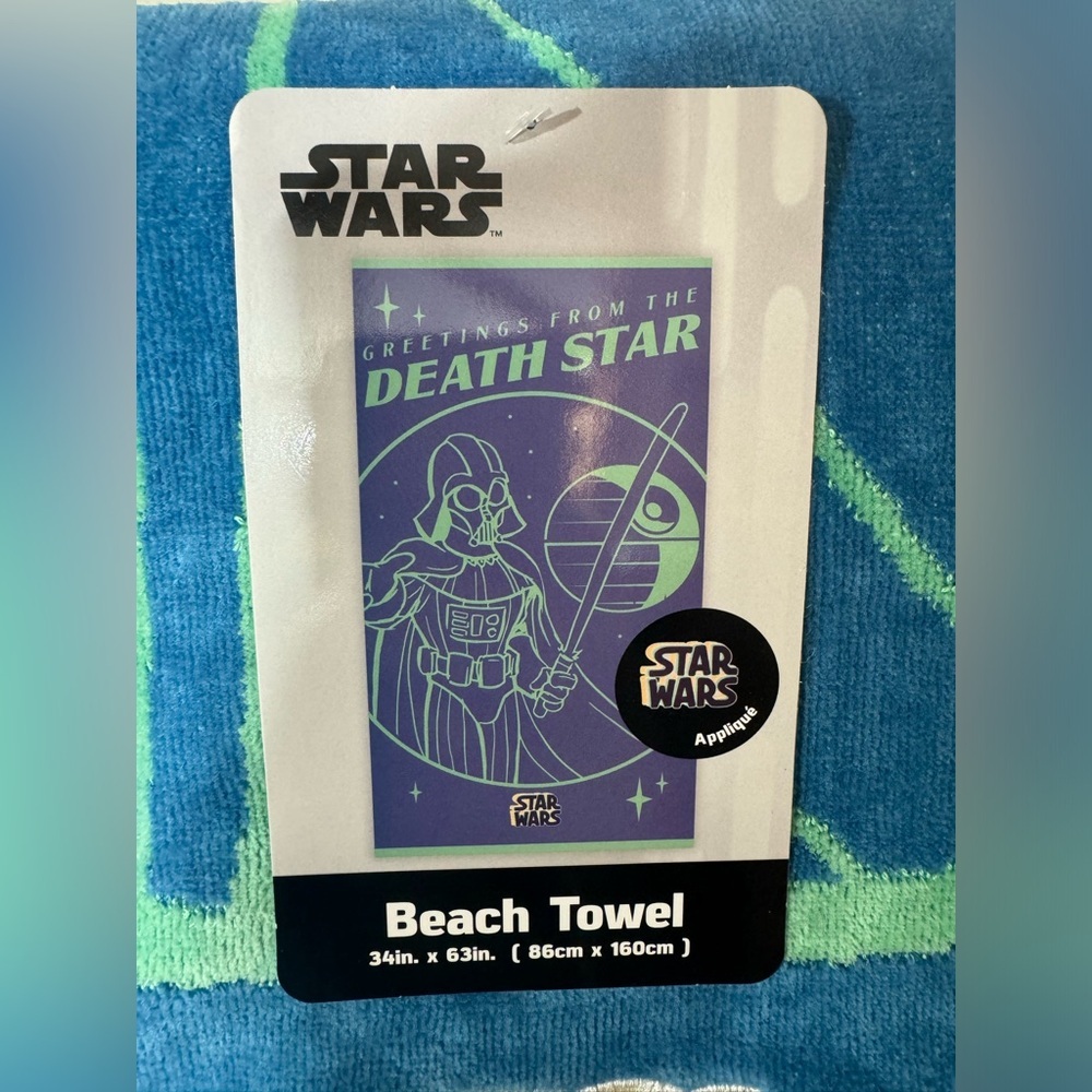 The Star Wars Beach Towel with Appliqué, Blue
34in x 63in
100% Cotton